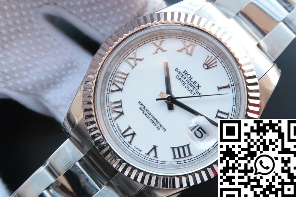 M126334-0023 Dial EW Rolex Factory White Datejust 1008